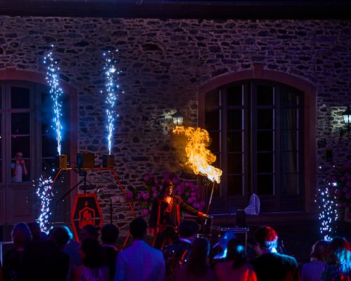 Feuershow Fusion Fire mit Funken Effekten