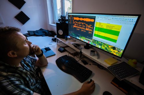 Modern Juggling bei einer Showprogramierung Backstage