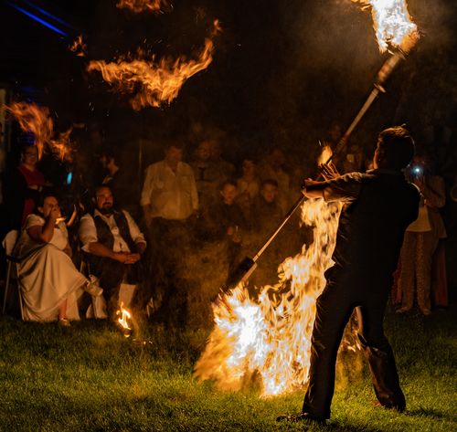 Hochzeitsfeuershow Wedding Fire mit Flammen Effekten